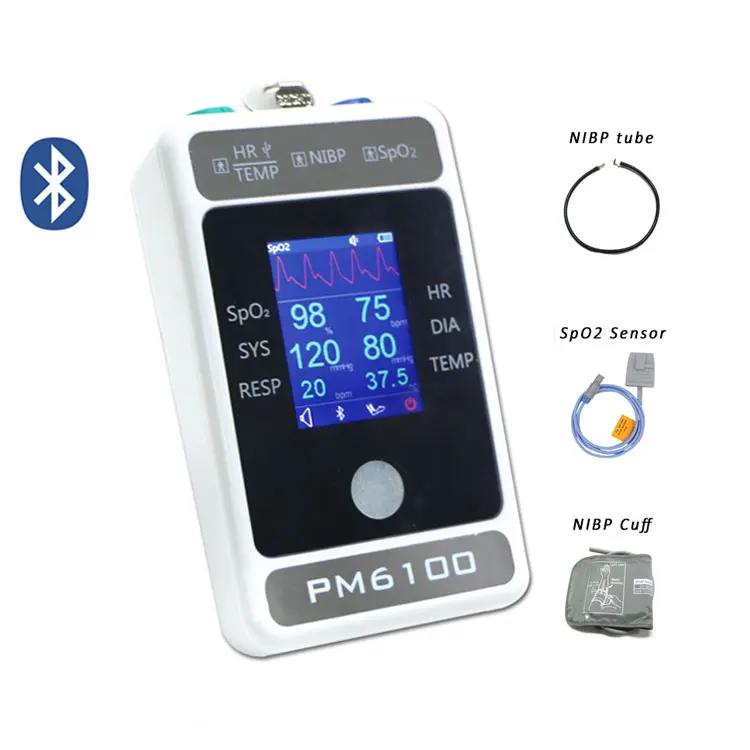 Berry New Vital Signs ECG NIPB SPO2 RESP TEMP NIBP SpO2  Patient Monitor