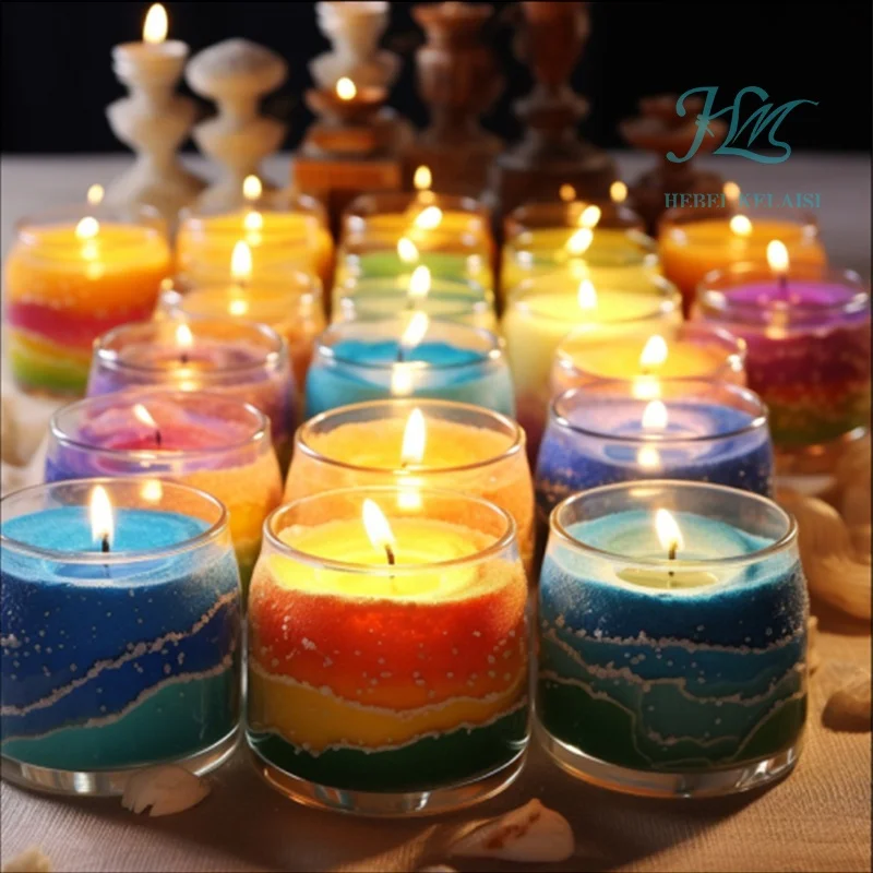 KLS Wholesale DIY Kids Color Art Decoration Wedding Granule Wax Sand Wax Colored Reusable Sand Candle Granules