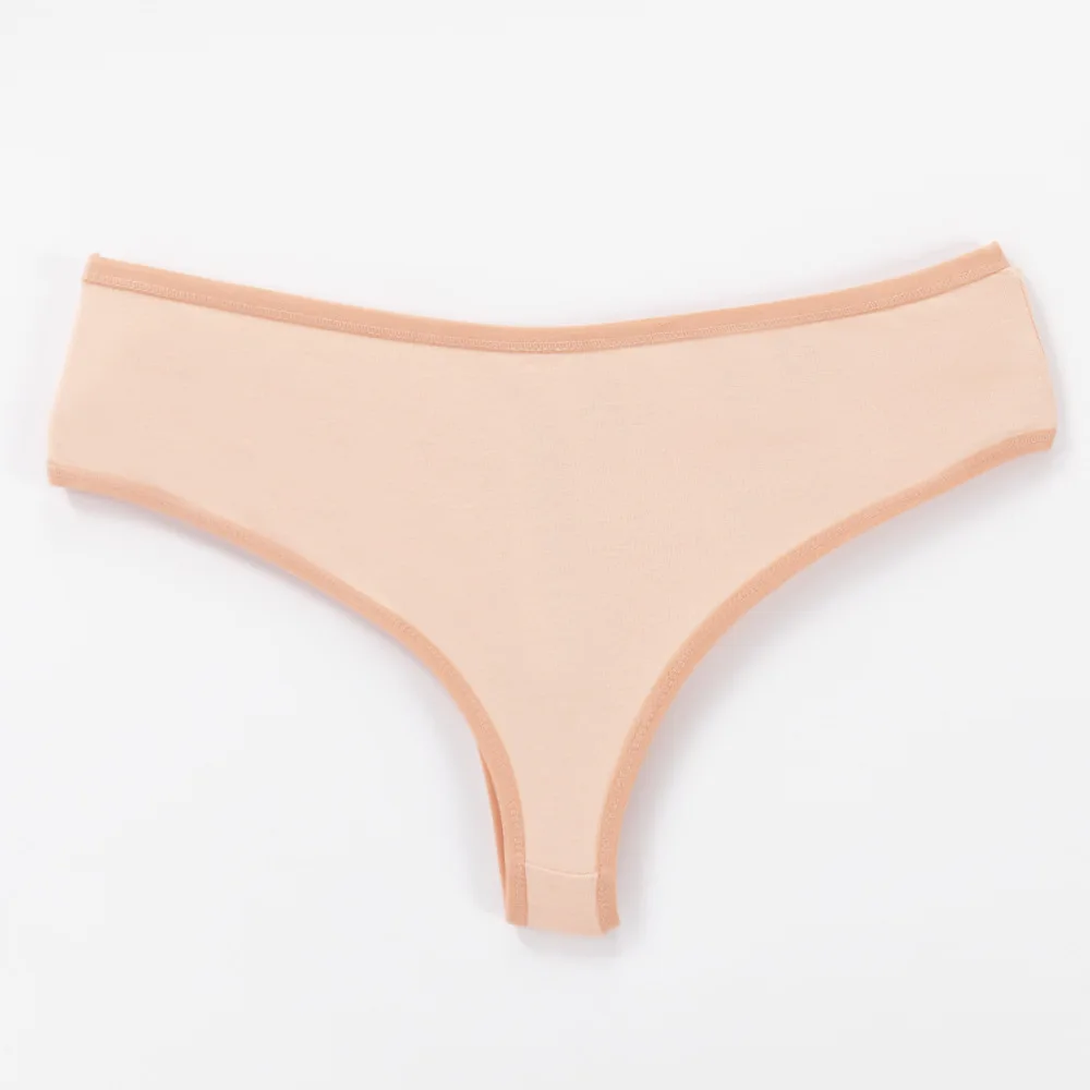 Comfortable basic version of mid-waist underwear ladies full cotton crotch girl underwear no trace pure cotton naked feeling