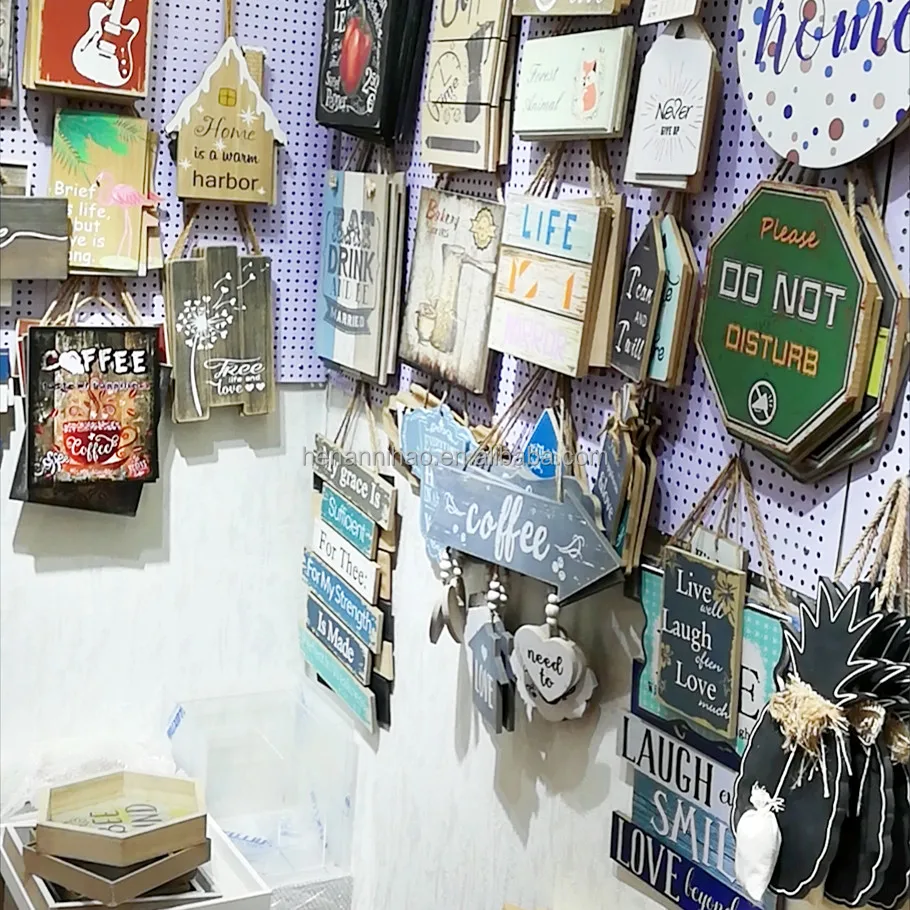 Hot sale Rustic Wooden farmhouse wall decor Wall Art Wood Framed Wall Hanging Quote Sign Decorative Wood Sign