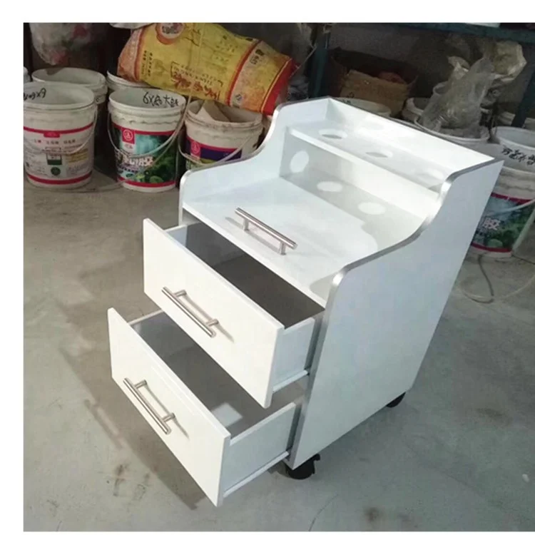 
Red color nail salon trolley cart professional rolling trolley cart high quality storage cart 