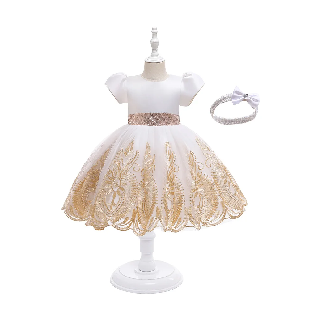 baby Bow-knot mesh tutu skirt party children lace birthday wedding designs flower girls princess model night dresses