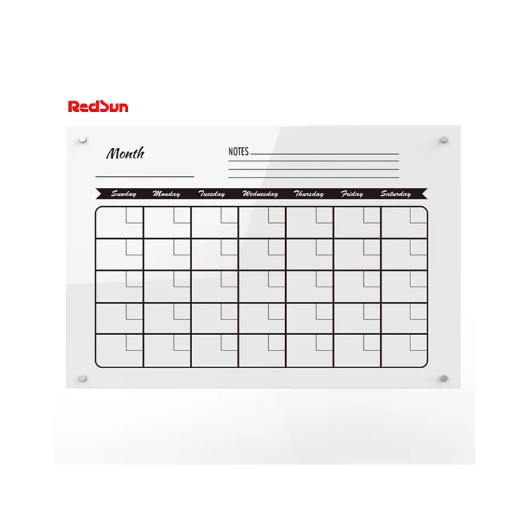Steel and Tempered Glass Dry Erase Board Whiteboard Marker Glassboard with Magnetic Feature