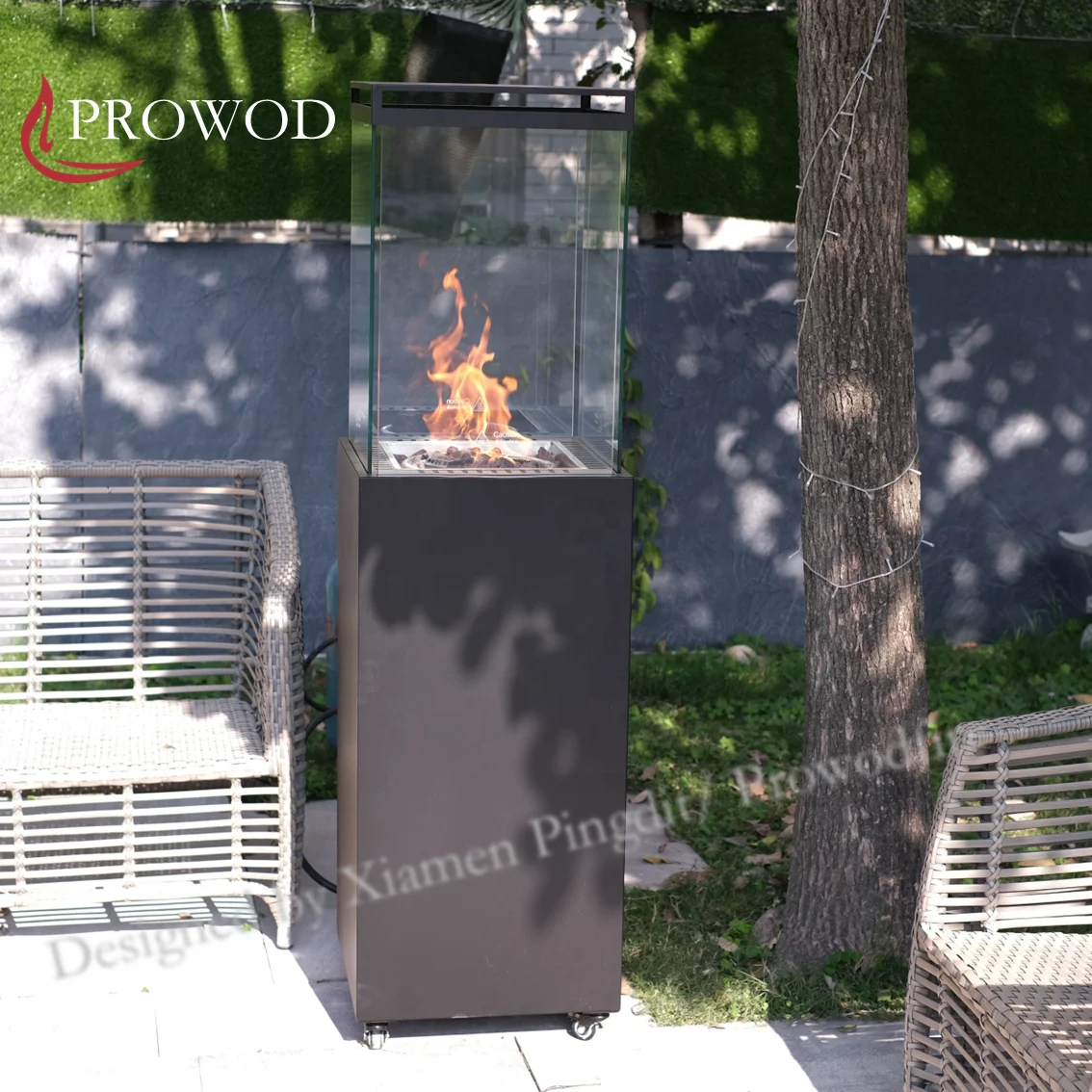 Hidden LPG Tank Square Steel Patio Gas Heater