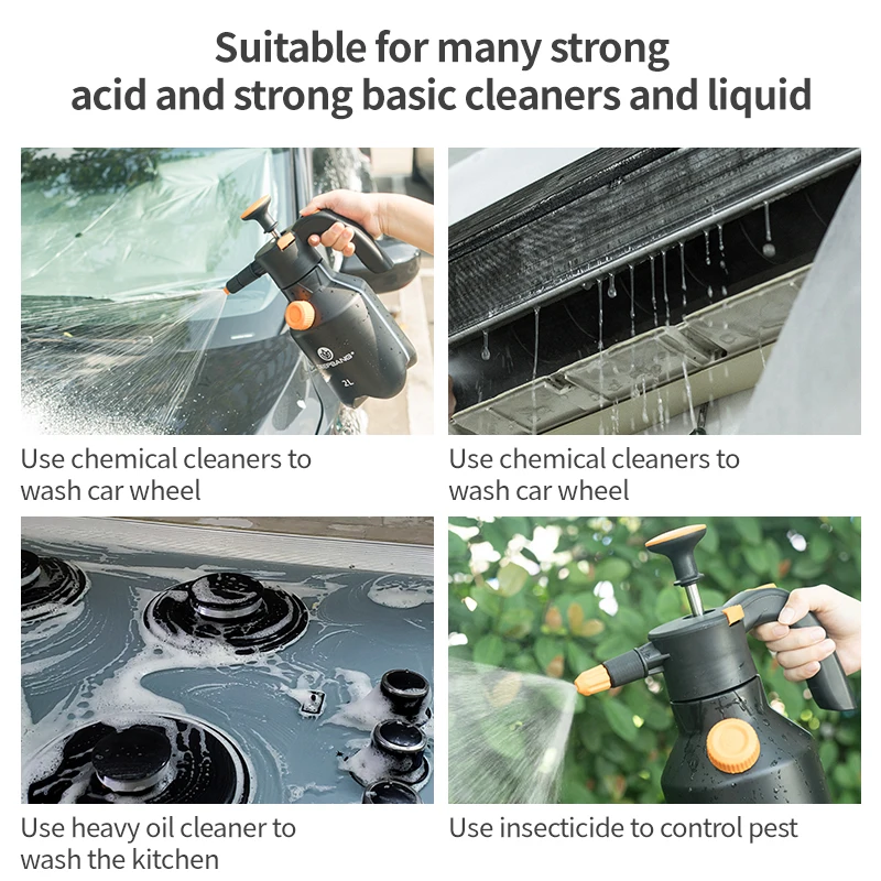 2L New Continuous Spraying Plastic Foam Sprayer Clean High Pressure Foam Sprayers for Car Washing Daily Cleaning