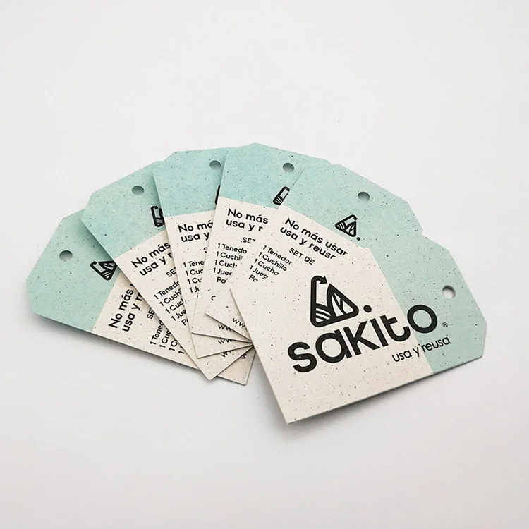 Printing Factory Custom Recyclable T-shirt Matte Sulfuric Acid Paper Tag With Your Logo