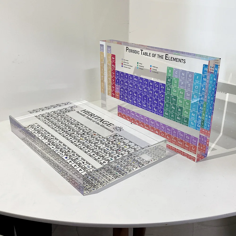 Wholesale Colourful Chemica elements periodic table Acrylic block For Students Teacher Gifts