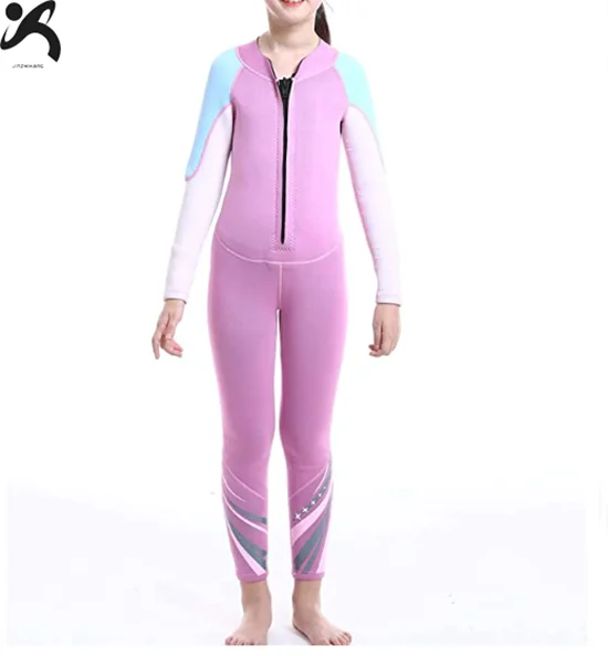  Wholesale 3mm neoprene long sleeve front Zipper kids wetsuit for swimming Diving Snorkeling