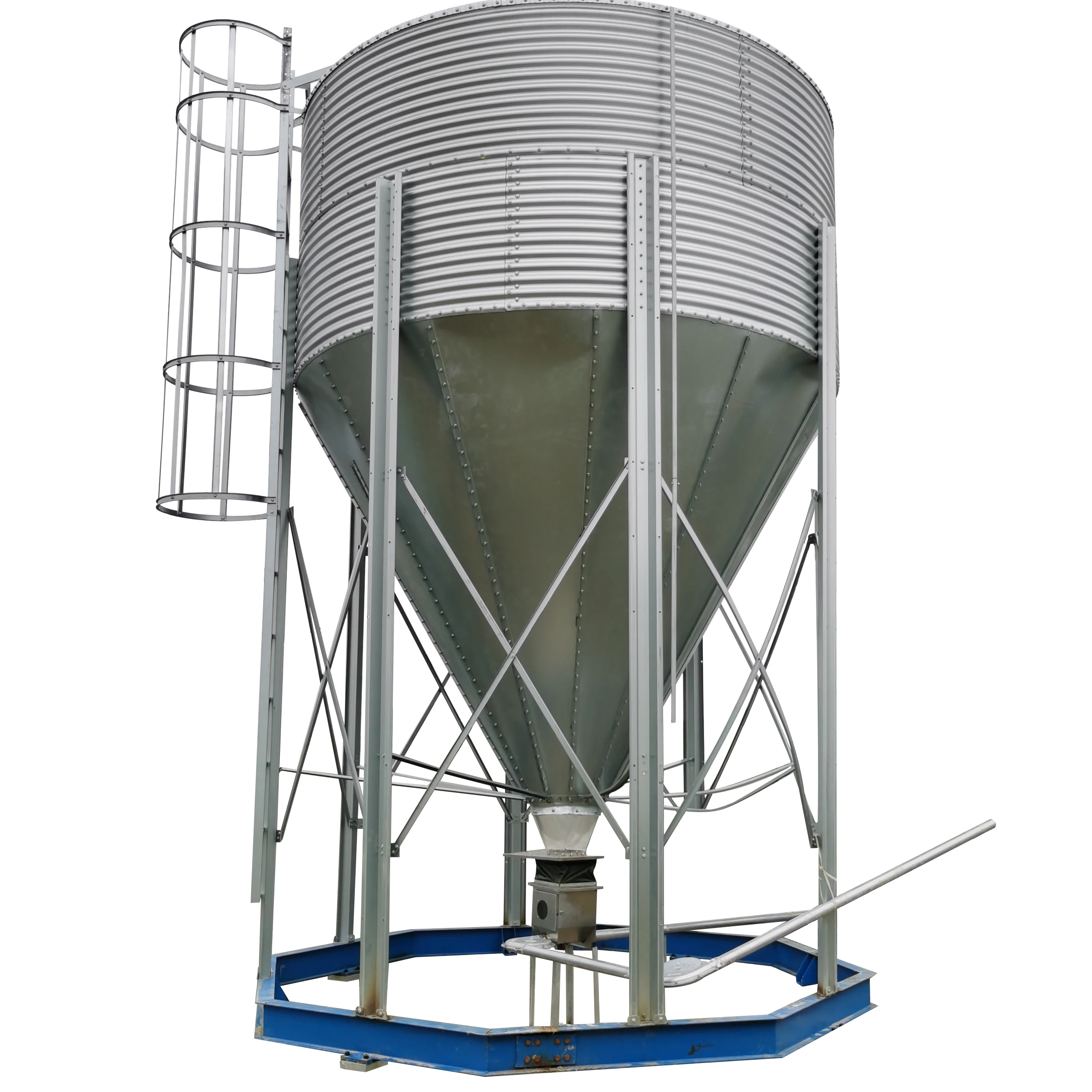 20 Ton Feed Silo/galvanized 10 Ton Feed Storage Silo/grain Feed Silo Grain Feed Silo