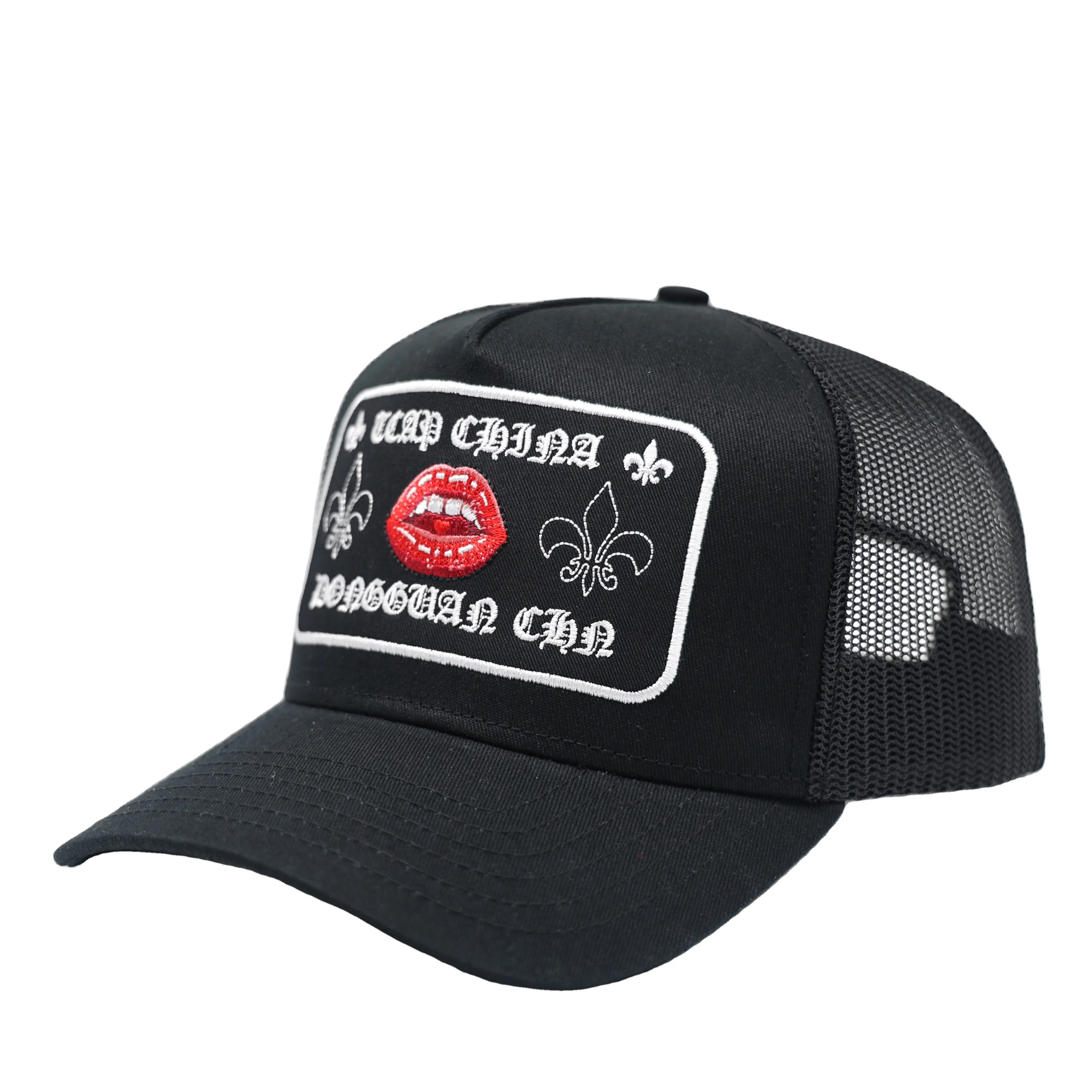 Custom 5 Panel Embroidery Patch Foam Trucker hats caps ODM OEM