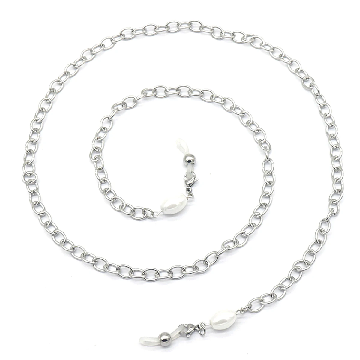 SGL052  Spectacle Reading Glass Chain Stainless steel Simple Oval Shell Pearl Eyeglass and Sunglass Holder Necklace