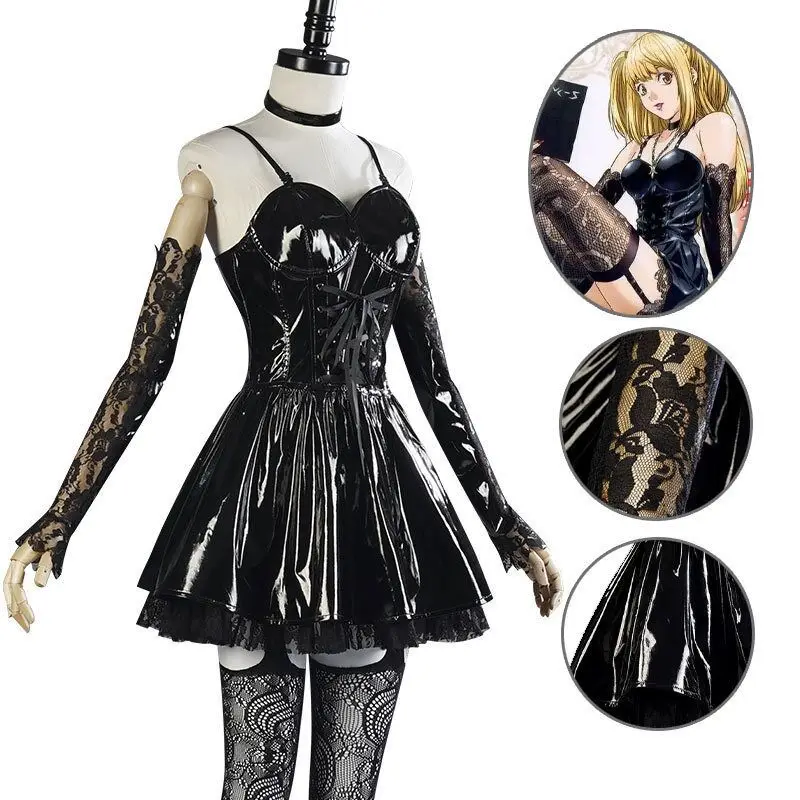 2023 Death Note cosplay sea sand coswear leather skirt gift lace socks necklace DEATH NOTE