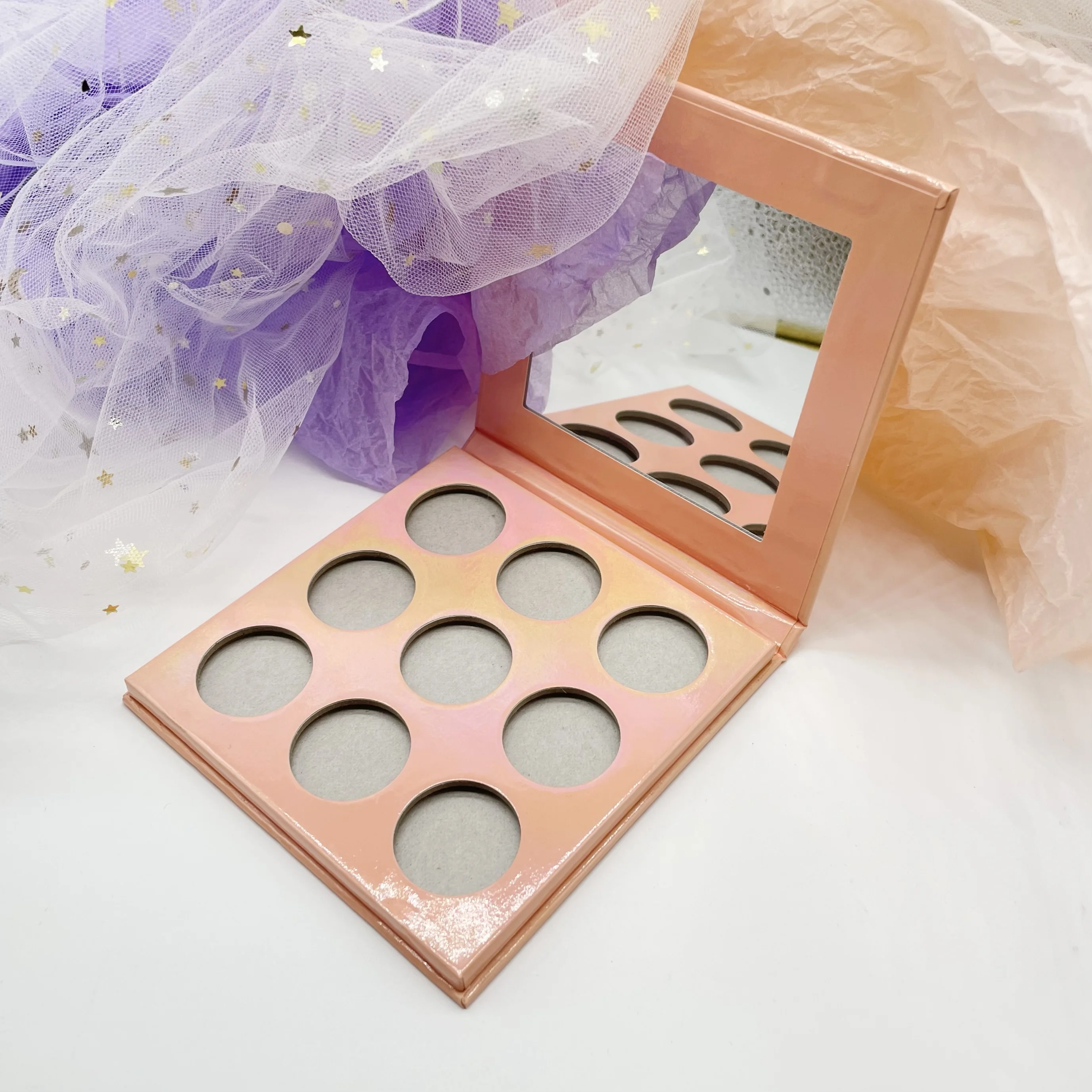Empty paper cardboard eyeshadow palette case makeup eye shadow palette packaging case
