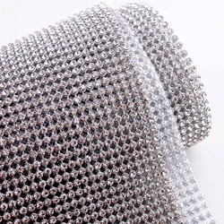 YALI Bling Bling Crystal AB Rhinestone Mesh Fabric For Shoes