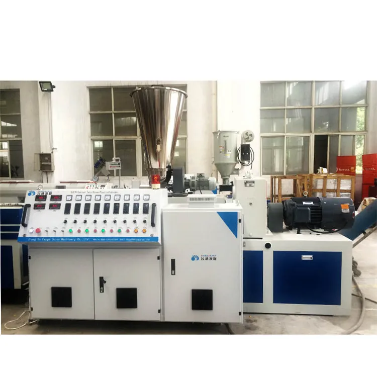 FAYGO UNION  Hot Sale Profile Machine Conical Twin Screw Extruder UPVC Window Profile Extrusion Machine