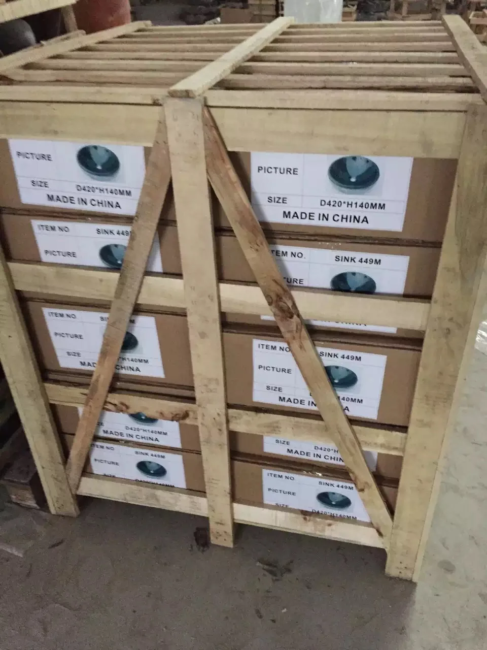 Popular Round Artificial terrazzo stone Black wash basin Art Basins Bathroom Handmade Counter Top Concrete Cement Wash Basin