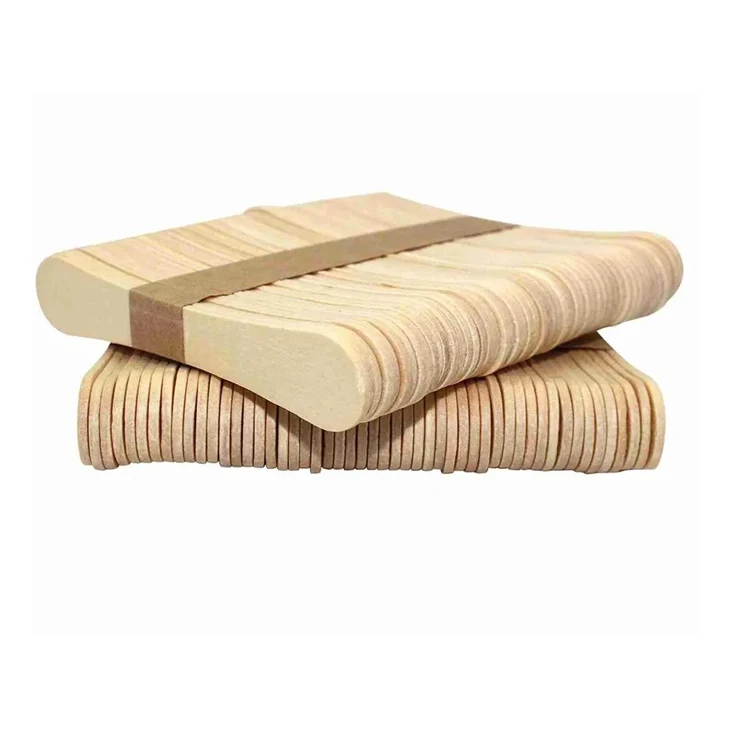 Birch Wood Wooden Square Shape Ice Cream Spoon wooden ice cream stick popsicle stick high quality ice cream stick