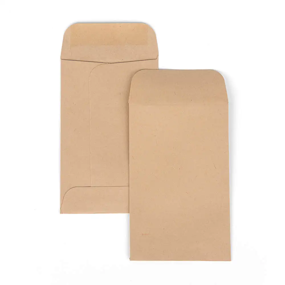 High quality paper mini seed envelope gold kraft coin paper envelope size 2.25 x 3.5 inch small envelope