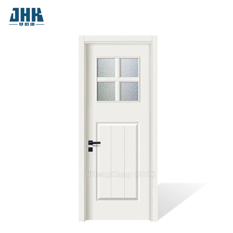 JHK-G32 15 литров деревянные распашные двери с гладкой белой грунтовкой современные межкомнатные стеклянные на заказ