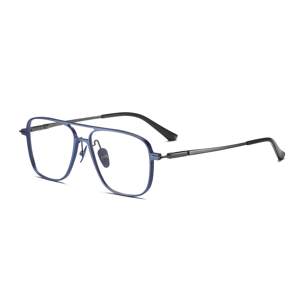 BW3006 Fashion twin bridge pilot oversized aluminum frame optical prescription glasses