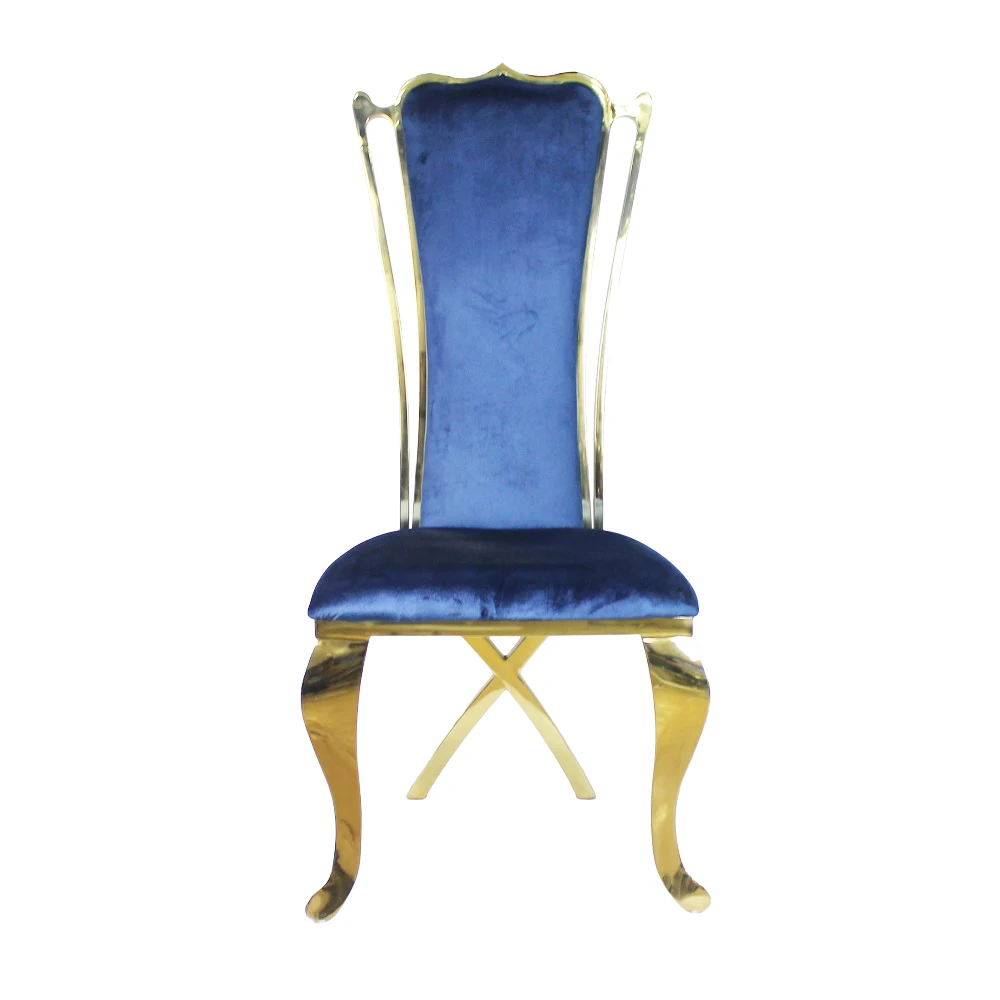 royal modern hotel used metal high back stainless steel dining chairs for weeding and restaurant