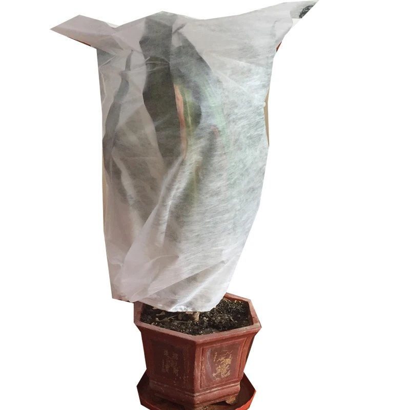 PP nonwoven Cover Insect Net Barrier Bag with Drawstring for Protecting Plant Seed Fruit Flower Vege