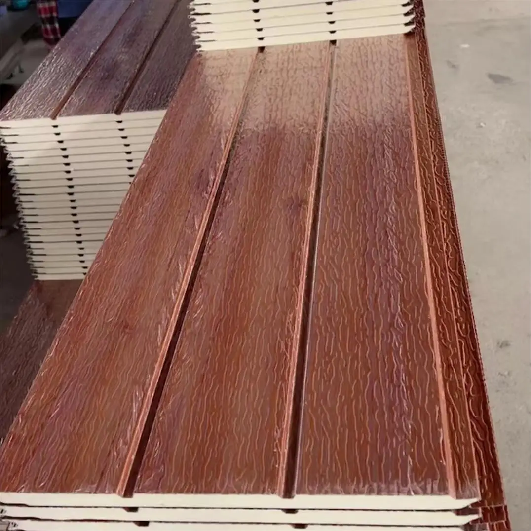 16 мм декоративная настенная панель PU сэндвич-панели наружная стенка металлическая изоляционная плита цена полиуретановая