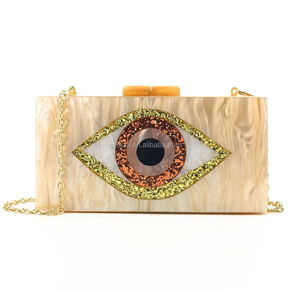 
OC4148-1Wholesale factory evening evil eye custom acrylic clutch 