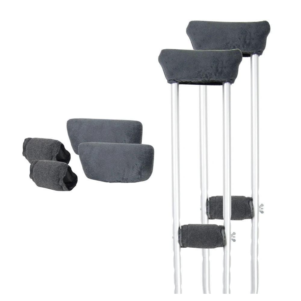 Universal Crutch Underarm Pad and Hand Grip Covers - Luxurious Soft crutch pads for crutches padding fluffy