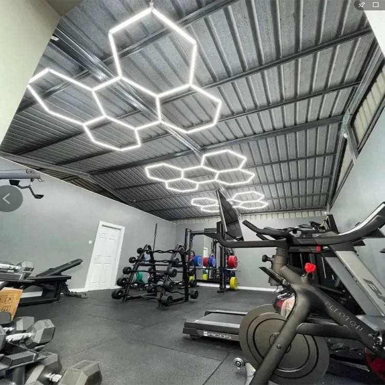 Hot Sale Multiple Scenarios Garage Gymnasium Barbershop Honeycomb Led Light For Hexagon Shape