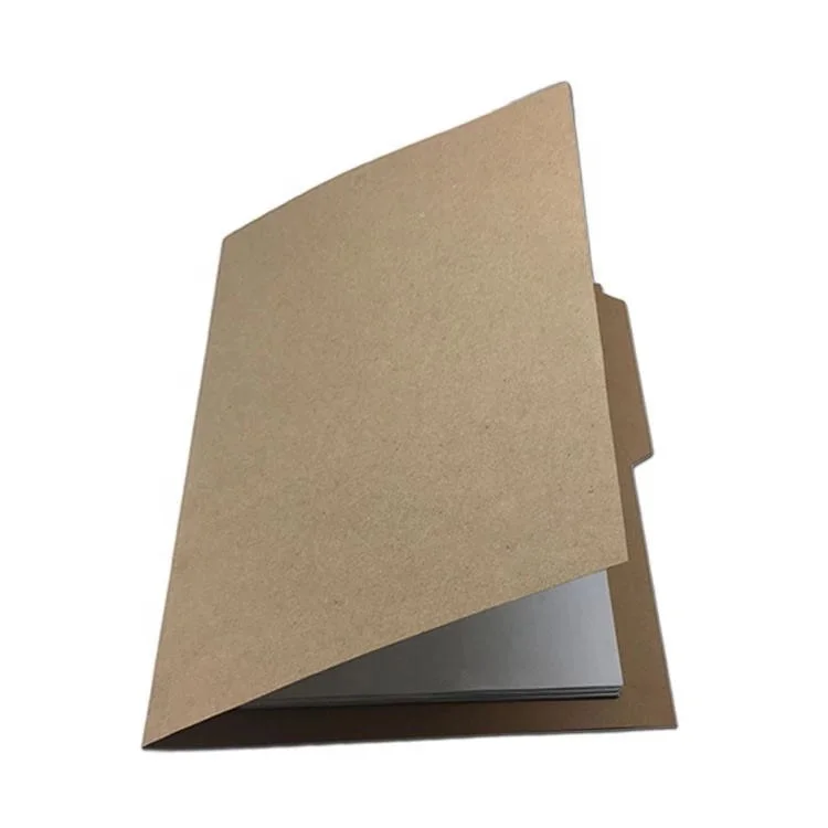 2019 Amazon popular cheap a4,b6 size kraft cardboard paper binder file folder with metal clip/customized color printing