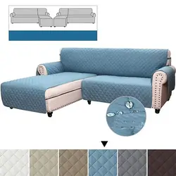 Reversible Sofa Slipcover L Shape Sofa Cover Sectional Couch Cover Sofa Cover for Pets Dog
