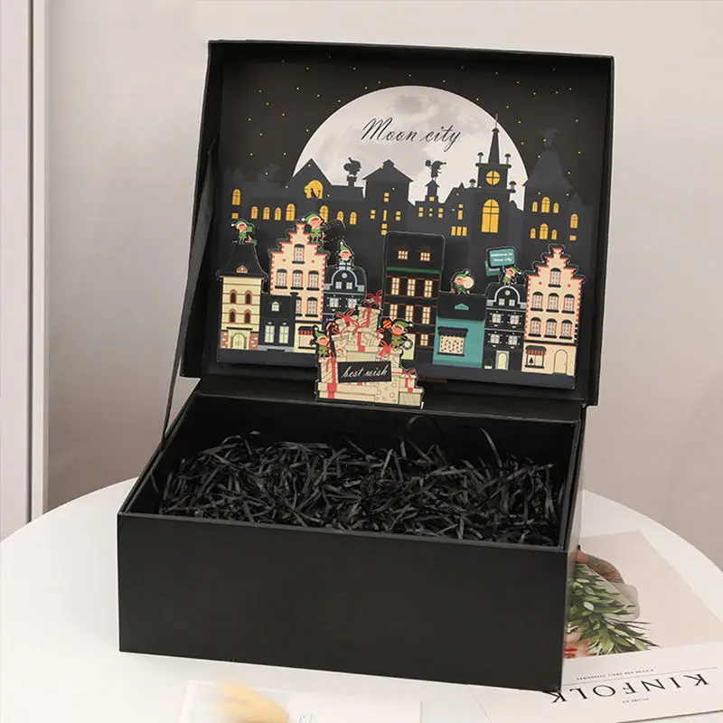 Christmas New Year Luxury Special Candy Set Small Cardboard Bridesmaid Jewelry 3d Origami Paper Packaging Gift Box