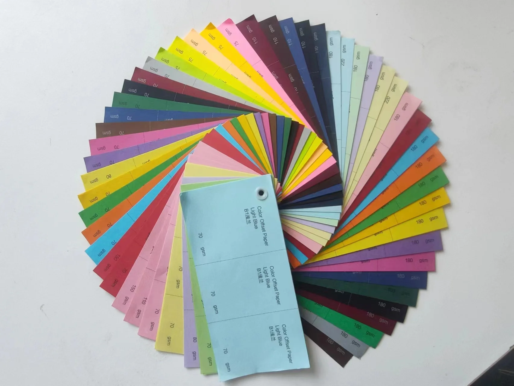 Competitive Price 70g 80g 110g 150g 180g 220g A4  A3 Colored Sheets Arts Craft Color Printing Hard Cardboard color Paper