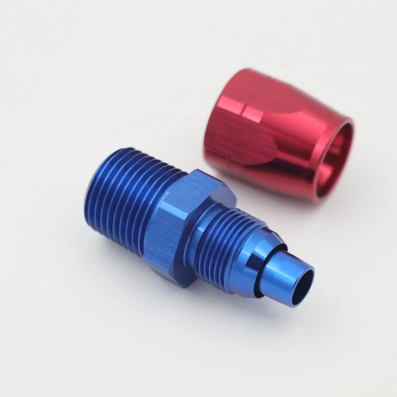 AoMei  Factory price NPT straight cutter hose ends red and blue color