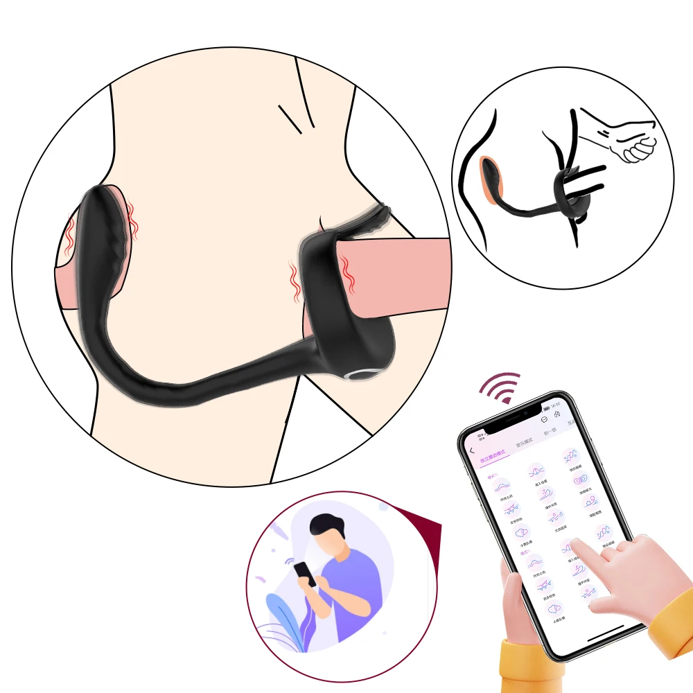 new electric man prostate massager cock vibrating penis ring anal plug anal massager for mature women orgasm