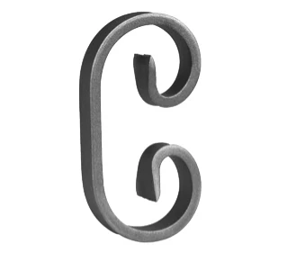 Китайская фабрика кованый железный декоративный свиток для ворот ограждений лестниц