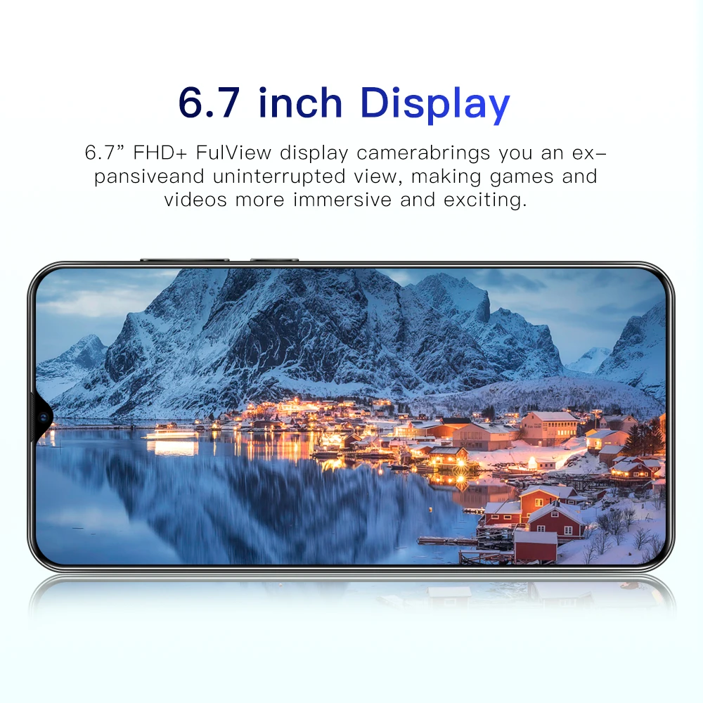  100% Оригинальный 6 7 дюймовый экран Android phone 12GB + 512GB камера мобильные