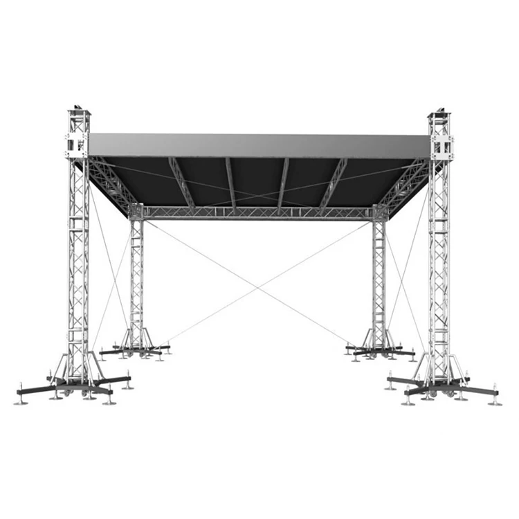 Event stage system with roof dj lighting truss