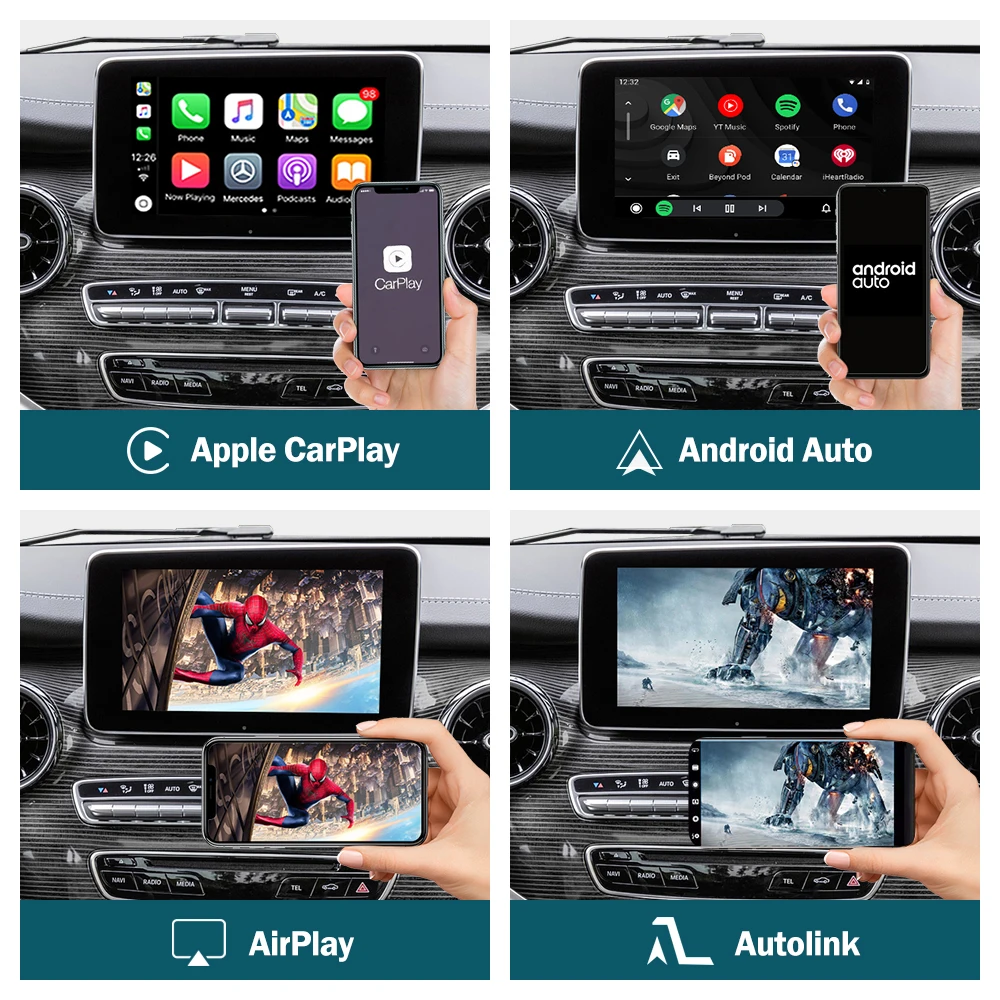 Road Top NTG5.0 Car Multimedia Wireless Carplay Android Auto Module for Mercedes Benz V-Class W447 2014-2018 Vito Viano