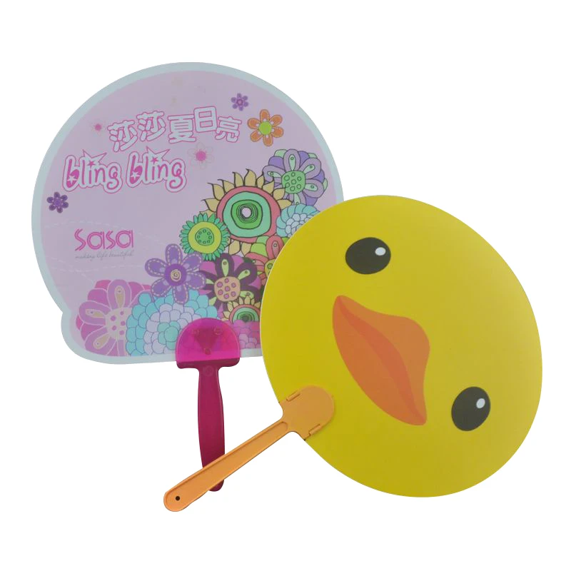 
Factory custom plastic printed personalized pp hand fan 