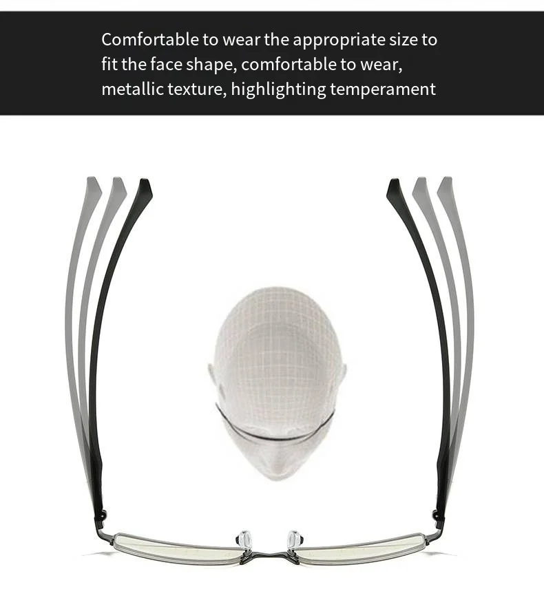 2024 New Arrival Designer TR90 Raw Material Photochromic Reading Men Glasses Frames for Eye Glasses