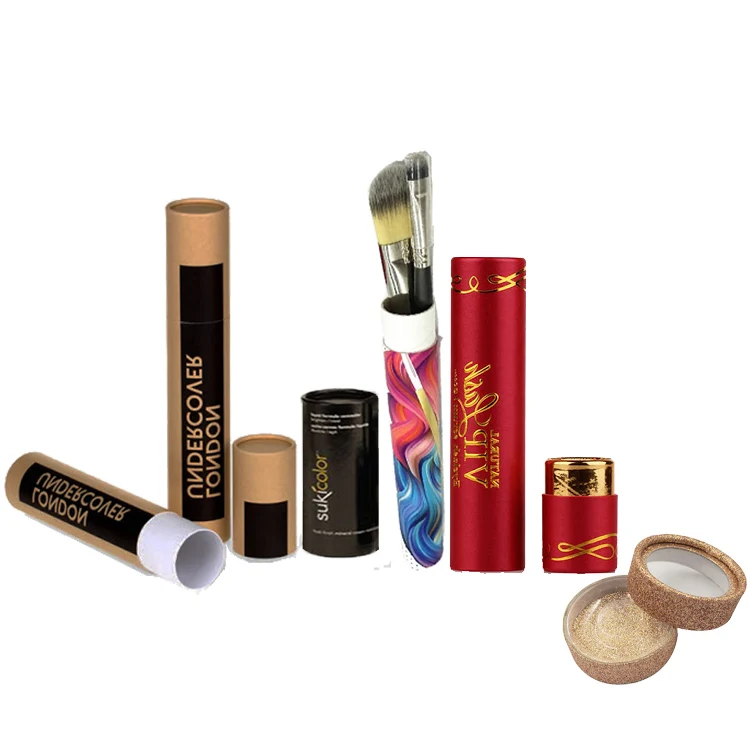 Eco-friendly kraft Cardboard Mini Lip balm push up paper tube 5g deodorant container oil-resistant