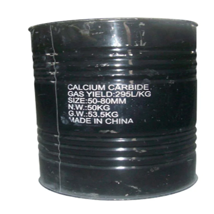 Calcium Carbide Size 80-120mm, 50-80mm, 25-50mm, 15-25mm,7-15mm,4-7mm, 1-4mm 285L 295L 300L 305L