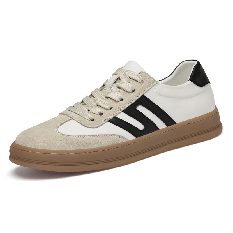 Lightweight Comfortable Suede Leather Loafers round Toe Sneakers with LED Lights Canvas Rubber PU and EVA Insoles