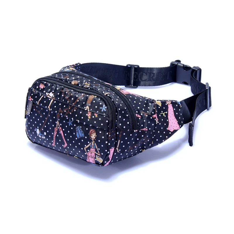 Factory price digital printing polyester waterproof hip bag waist pack lightweight customize fanny pack