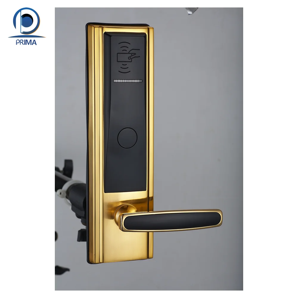 Prima Hotel smart rfid card hotel door lock system Card electronic digital hotel door handle lock