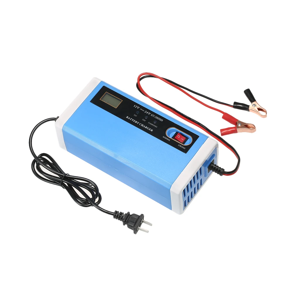 Fast Car Battery Charger 12/24V 10A Touch Screen Pulse Repair LCD Battery Charger For Car Motorcycle Lead Acid Battery Agm