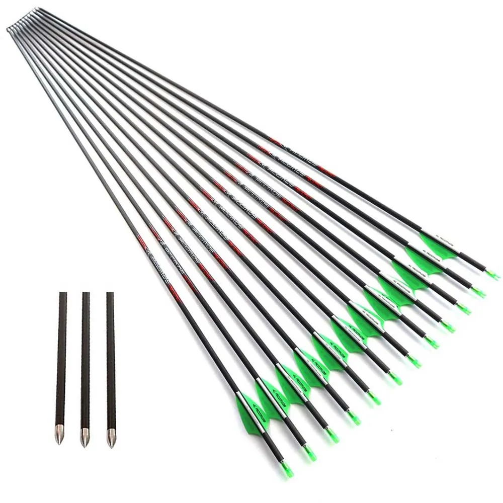 ID 4.2 mm Pure Carbon Arrow Spine 300 350 400 500 600 700 800 900 1000 1100/1300/1500/1800  bow and arrow Shooting hunting