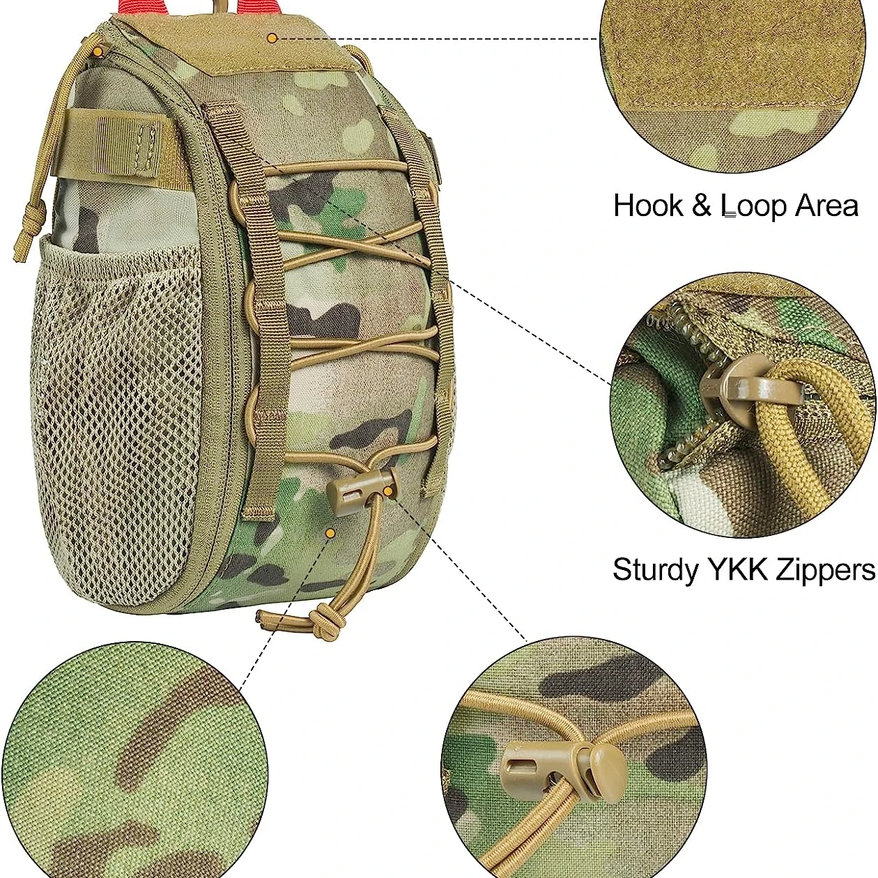 Large IFAK Molle Pouch Empty First Aid Bags Only Medical Trauma Kit Bag EMT Pouch MED Waist Bag for Outdoor